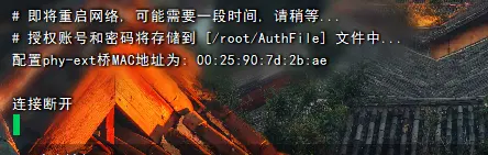 桥接网卡确认