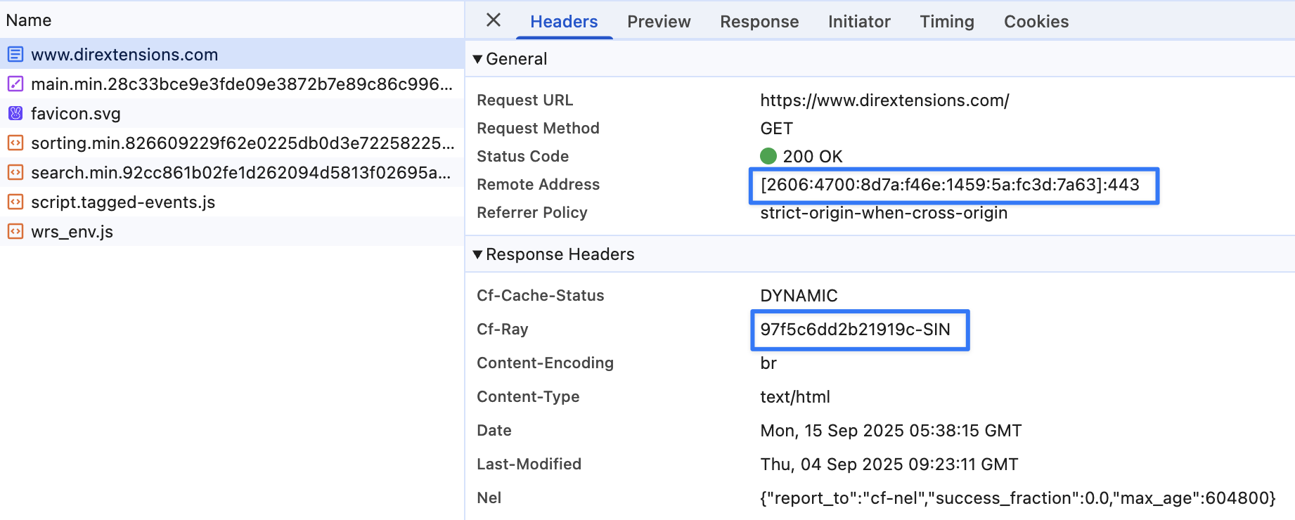 获取实际提供服务的 Cloudflare 节点 IP